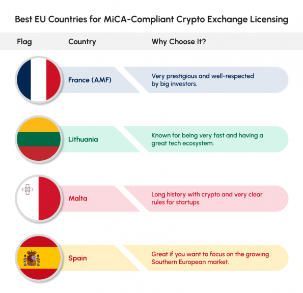 Best EU Countries for MiCA-Compliant Crypto Exchange Licensing