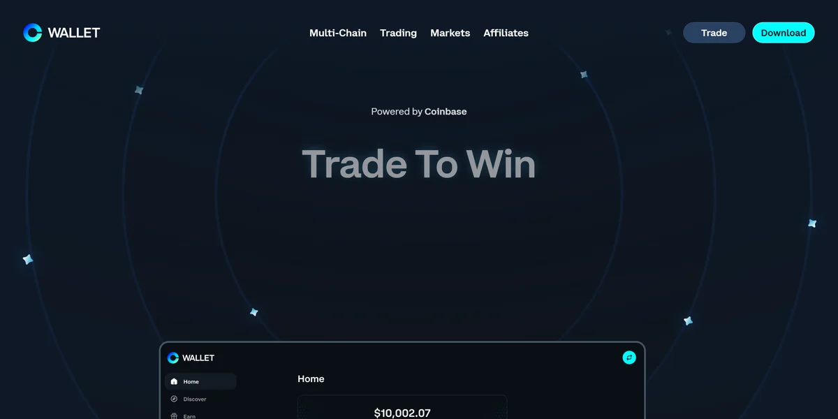 Coinbase Wallet homepage in 2026, one of the best crypto wallets compared in this guide