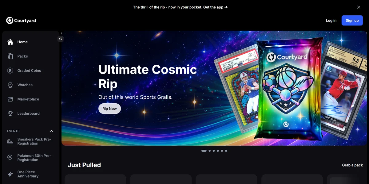 Courtyard homepage in 2026, one of the best NFT marketplaces compared in this guide